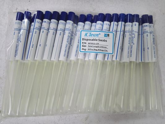 Cotonetes orais reunidos do ADN para provar o cotonete estéril do transporte da fibra de nylon com tubo