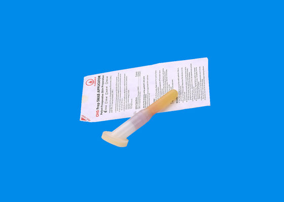 Punho antisséptico ativo rápido do polietileno do aplicador do gluconato CHG do Chlorhexidine