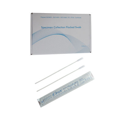 Cotonete nasal do rebanho de nylon oral estéril descartável do transporte da garganta do teste de laboratório médico