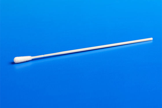 Provando da garganta de nylon da fibra do cotonete o cotonete nasal reunido estéril para a gripe