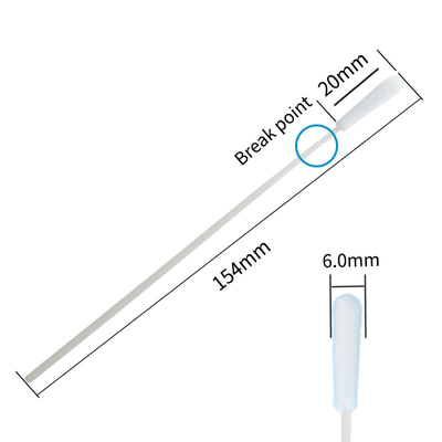 Tubo de amostra descartável do vírus do ADN da vara Nasopharyngeal nasal médica do cotonete do teste